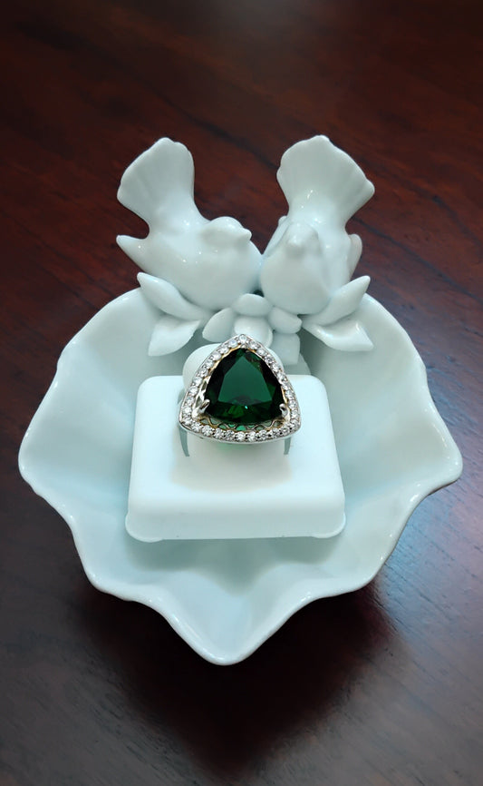 Paraiba Tourmaline - Trillion-cut Ring